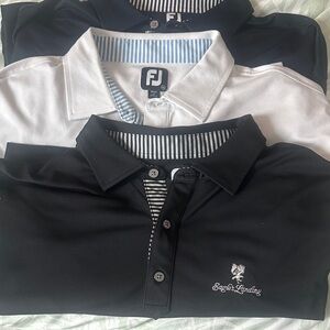 FootJoy Black and White Men's Polo Shirt Set
